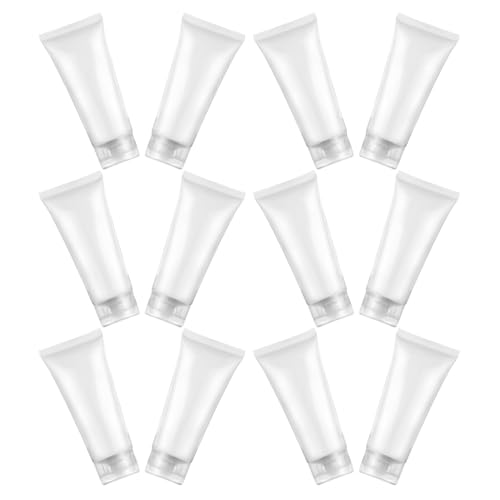 WEKADRIN 30 Piezas Unidades Botellas Vacías de Plástico Suave para Viaje Tubos Recargables para Champú Gel Ducha Loción y Limpiador Facial Envases Prácticos Anti-fugas
