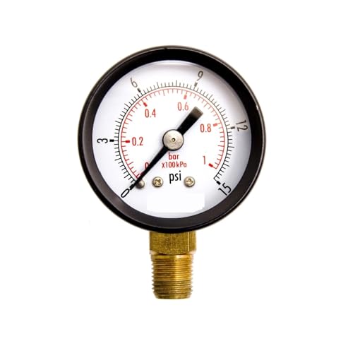 Manomètre utilitaire 0-15 PSI résout les erreurs de réglage de basse pression sur raccord 1/8 NPT