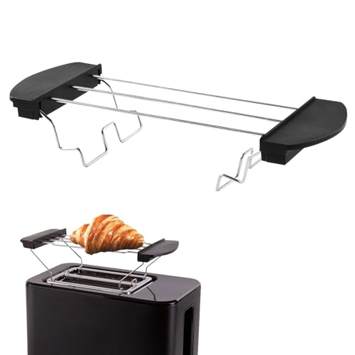 Toaster Zubehör Edelstahl,Toaster Warming Rack,Faltbarer Toaster Warming Rack mit Griff,Toaster Zubehör Edelstahl Toast Rack,Toaster Zubehör Für Grill Und Toastliebhaber