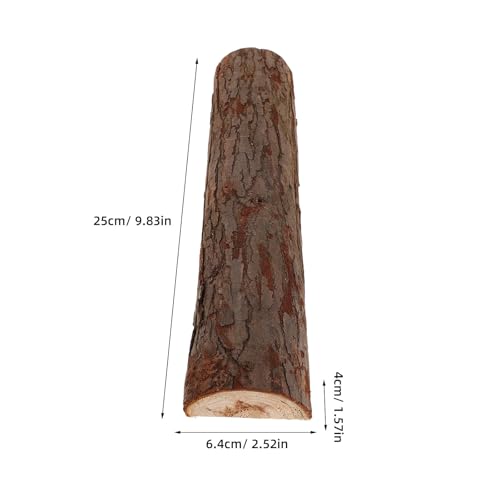 Troncos de madera con efecto realista: 10 piezas de leña marrón hechas a mano para hogar 3
