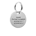 21mm Pet Dog/Cat Tag Small Round, Scratch Resistant, High End Solid Stainless Steel, Deep Permanent Engraving, Gift Packaging - Add Your Own Custom Text