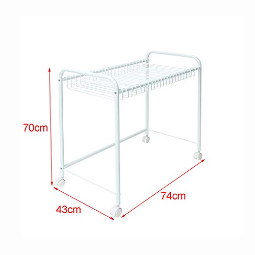 Porte-pantalons mobile blanc pour optimiser un petit dressing - 6