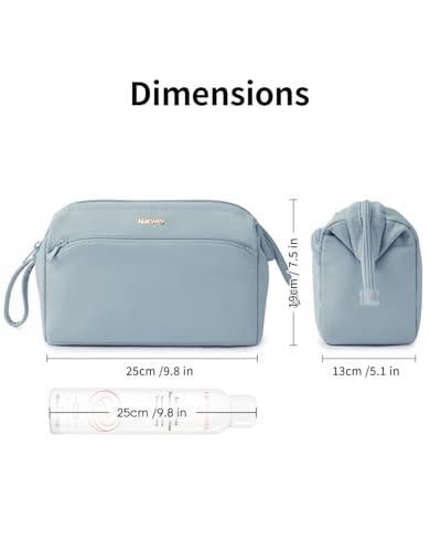 Image of Narwey Travel Makeup Bag Toiletry Bag, Large Cosmetic Bag for Women Girls