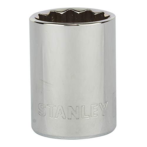 Image of STANLEY 1-88-793 Chrome Vanadium Steel 12 Point Standard Socket 1 /2 inch 21 mm Silver