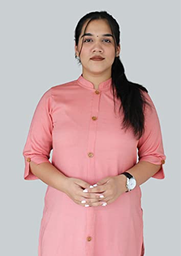 Image of SINDOORI Collar Kurta for Women Solid Colour S to 6XL Plus Size Kurta for Women