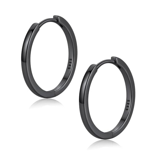 FaithHeart Solid 925 Sterling Silver Huggie Hoop Earrings for Women, 18mm