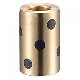uxcell Sleeve Bearings 8mm Bore 15mm OD 24mm Length Wrapped Oilless Bushings Brass Graphite