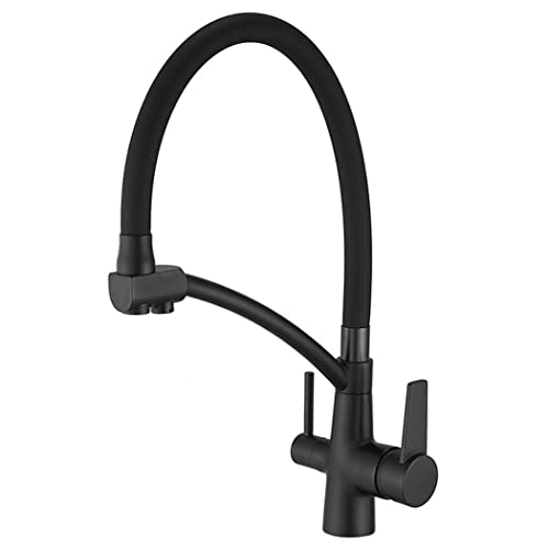 Mitigeur cuisine 3 en 1 eau potable robinet laiton pivotant arc haut
