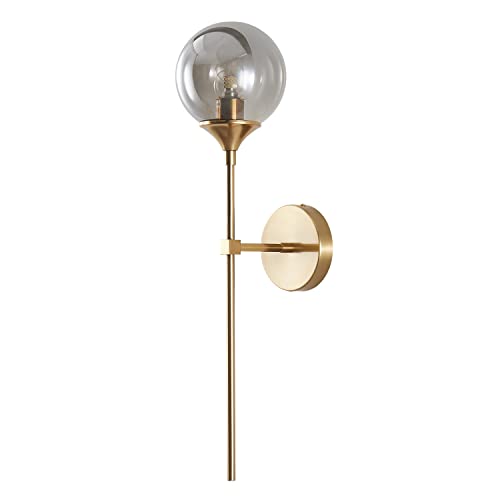 KCO Lighting モダン壁照明 ウォールライト ブラケットライト 北欧 レトロデザイン (ゴールド/スモークグレー) 長ポール付き キッチン・廊下用 おしゃれ 電球含まず