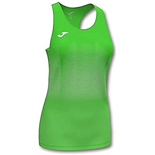 Joma Elite VII Camiseta Tirantes Running, Niñas, Verde Fluor, XS