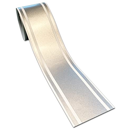 A1A Sales 4'x72' Vinyl Racing Stripes Decal Pinstripes Sticker Tape Car (3M Metallic Silver)