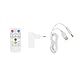 MoMi Babywippe PEARL für Babys bis 9 kg, 360° drehbarer Sitz, LED-Panel, Bluetooth, Fernbedienung, Batterie- oder Netzbetrieb, Netzteil mit USB-Kabel, 5-Punkt-Sicherheitsgurt, Bügel und Spielzeug