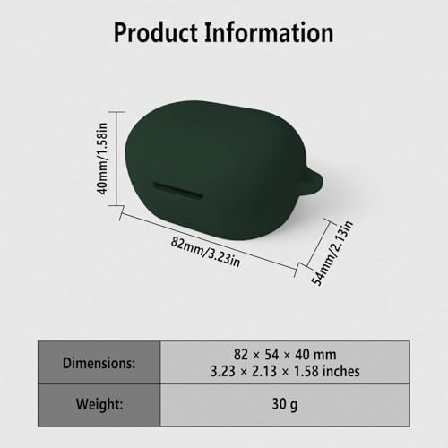 Image of WELFO Soft Silicone Headphones Case Cover For Bosee New Quietcomfort (2024) (Green)