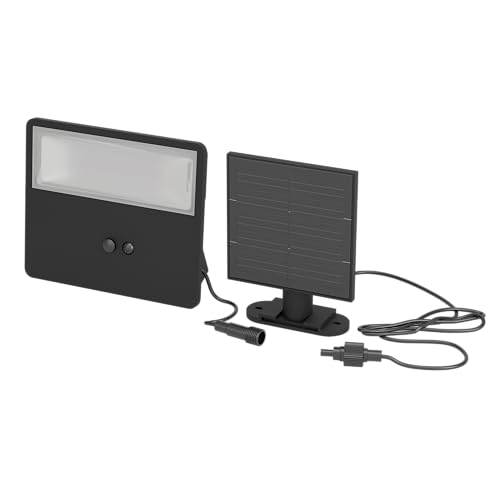 Eglo LED Outdoor wall lamp Panettieri, Outside Light with Solar Panel, Porch Lighting with Motion Detector, Black Plastic