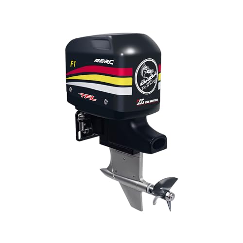 1 Set Outboard Drive System with Propeller Motor Shaft Hatch for RC TFL Boat Model (PaintingB)