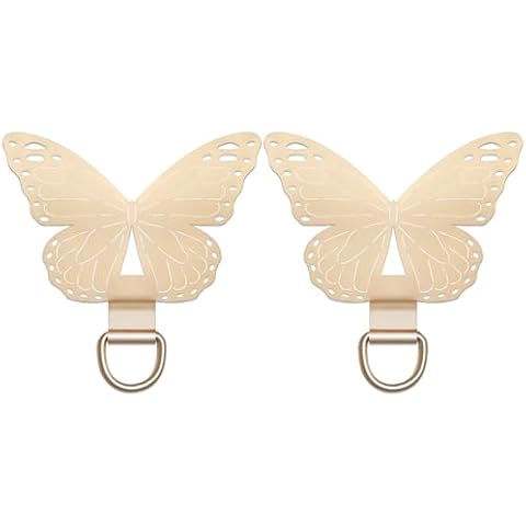 TACOMEGE Metal Phone Tether Tab for iPhone 15 14 13 12, Butterfly Phone Lanyard Strap Patch Replacement for Smartphone Cases (Gold) Cover