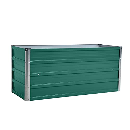 ESTEXO Hochbeet Metall Pflanzbeet Gemüsebeet Stahl Beet Pflanzkasten Blumenbeet Garten Verzinkt Gartenbeet RAL6005 (Moosgrün) 100x40x45 cm ESTEXO Hochbeet Metall Pflanzbeet Gemüsebeet Stahl Beet Pflanzkasten Blumenbeet Garten Verzinkt Gartenbeet RAL6005 (Moosgrün) 100x40x45 cm