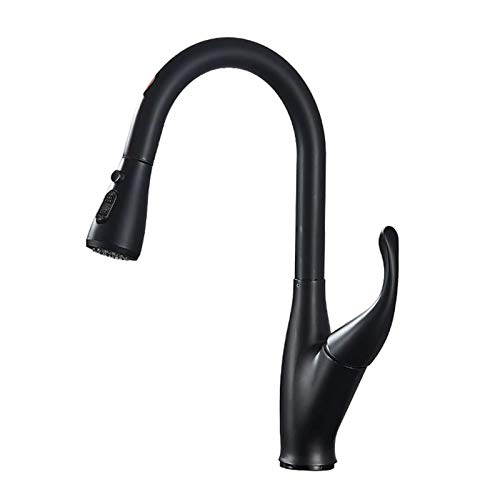 Robinet de cuisine de capteur noir mat mitigeur luxe en laiton