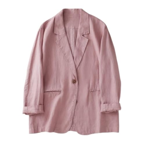 Veste légère anti-UV en coton-lin | Blazer boutonné manches longues femme