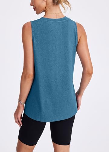 Image of Womens Workout Tank Tops Lightweight Sleeveless Shirts for Women Loose Fit Tops for Athletic Running Tennis Yoga