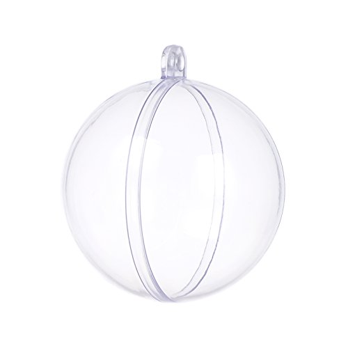 S SEEKINGTAG Clear DIY Fillable Plastic Ball Craft Ornaments 50 Mm – Pack