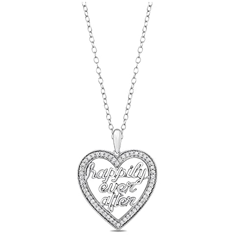 Jewelili Enchanted Disney Sterling Silver Pendant Cover