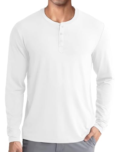 COOFANDY Langarmshirts Für Herren Henley Shirt Langärmelig Henley-Hemd...