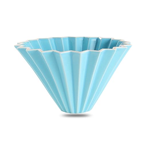 Suporte De Filtro Formato V60 Origami Com Suporte e Conjunto de Filtro V60 100 Unidades (AZUL)