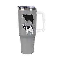 Amazon｜牛のシルエット 牛柄 タンブラー 蓋付き 車用コップ 魔法瓶
