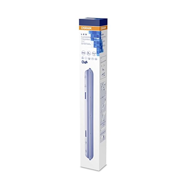 Osram LED Submarine integrated Feuchtraum-Leuchte, für Außenanwendungen, Kaltweiß, 590, 0 mm x 86, 0 mm x 66, 0 mm – Bild 4