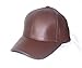100% Genuine Premium Leather Dark Brown Baseball Hat Cap