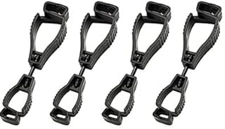 RoxNvm Glove Clips, Glove Clip Holder, 4 PCS Glove Grabber Clip Safety Work Glove Clip Glove Keeper, Glove Clamp Grabber Catcher Labor Glove Holder Guard Work Safety Clip for Work Gloves (Black)
