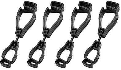 RoxNvm Glove Clips, Glove Clip Holder, 4 PCS Glove Grabber Clip Safety Work Glove Clip Glove Keeper, Glove Clamp Grabber Catcher Labor Glove Holder Guard Work Safety Clip for Work Gloves (Black)