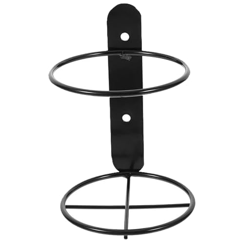 Soporte de vino para pared de metal negro miniatura 1