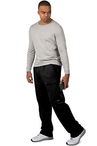 VIBES Men's Cargo Zipper Pocket Sweatpants Adjustable Bungee Cord Open Bottom4