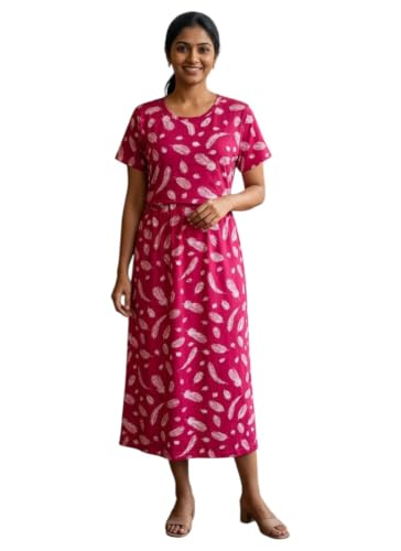 Image of Maternity Feeding Maxi Dress with Pockets, Green Butterfly Print, Zipless Long Pregnancy Gown, Pre & Post Maternity Wear Ankle Length
