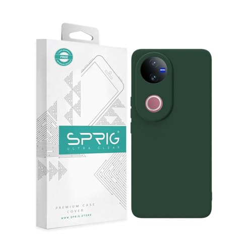 SPRIG Compatible with Vivo V50e Premium FlexTone Back Cover Drop Tested Shock Proof Mobile Case for Men, Women, Boys and Girls with Camera Protection (Dark Green)