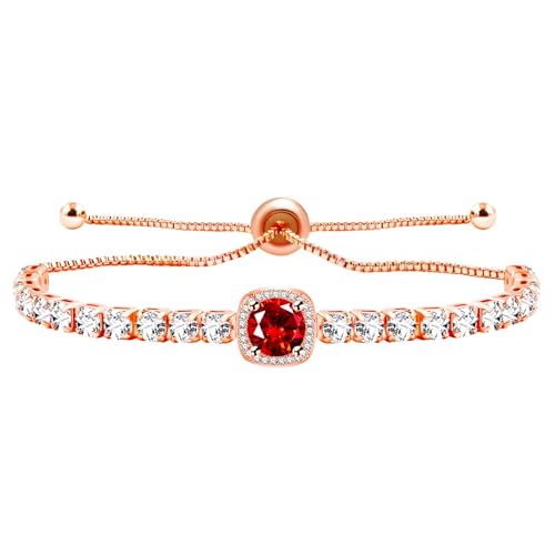 Bracelet de tennis carré en zircon réglable avec chaîne Bolo argentée