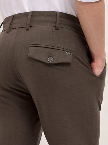 Image of THE BEAR HOUSE Men's Blue Regular Fit Formal Trouser