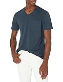 Goodthreads Men's Slim-Fit Short-Sleeve Cotton V-Neck T-Shirt (Available in Tall), Washed Navy, XX-Large