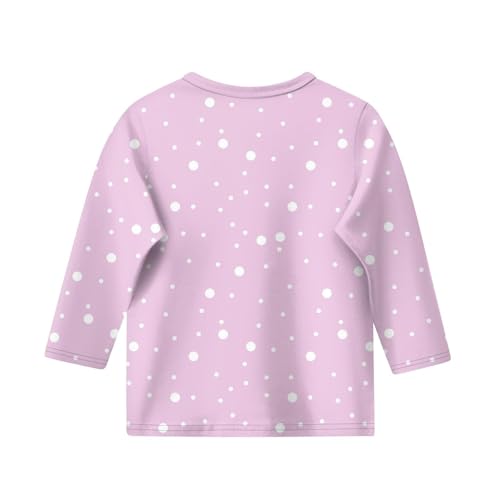 Boys Girls Polka Dot T-Shirt Plain Color Long Sleeve Crewneck Shirts Spring Summer Clothes Causal Blouses Top2