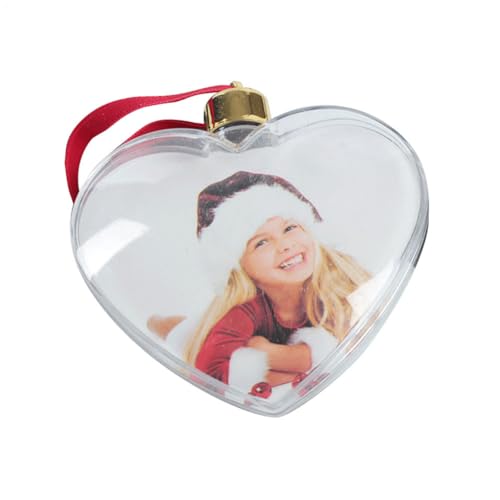 Palla fotografica | con cornice trasparente per appendere - foto natalizie per casa e festa