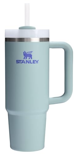 Image of STANLEY Quencher H2.0 Tumbler with Handle and Straw 30 oz | Flowstate 3-Position Lid | Cup Holder Compatible for Travel | Insulated Stainless Steel Cup | BPA-Free | Exclusive Blue Cactus