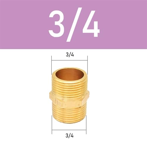 Mamelon hexagonal laiton mâle-mâle pour liaison étanche eau gaz - 2