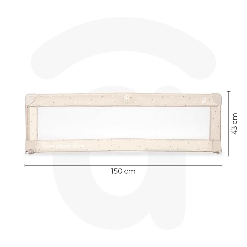 Barrera de cama 150cm abatible para evitar caídas infantiles nocturnas 2