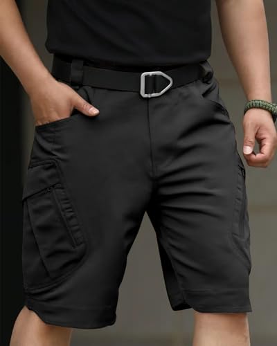 Men's Cargo Shorts Waterproof Quick Dry Outdoor Tactical Hiking Shorts for Casual Camping & Work Multi Pockets (No Belt) - Image 3