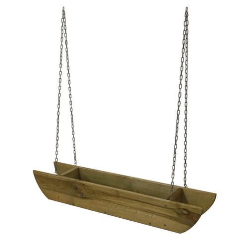 Ma Maison Fioriera Sospesa In Legno Massello 90X18X115 Cm Con Catena 81 Cm -Vaso Per Piante, Vasi Decorativi Sospesi Per Casa, Ufficio, Balcone- Da Interno E Esterno