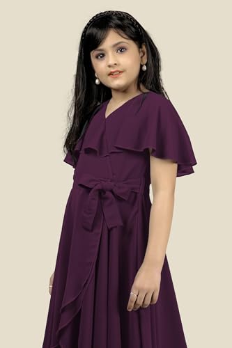 Image of Fashion Dream Girls Fit & Flare Midi Dress | Fancy Western Party Frock for Kids