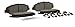BOSCH BC914 QuietCast Premium Ceramic Disc Brake Pad Set - Compatible with Select Acura ILX; Honda Accord, Civic, CR-V, Element, Fit; FRONT