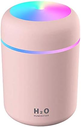 Colorful Cool Mini Humidifier, USB Personal Desktop Humidifier for Bedroom,Office Room, Car,etc. Auto Shut-Off, 2 Mist Modes, Super Quiet. (Pink)